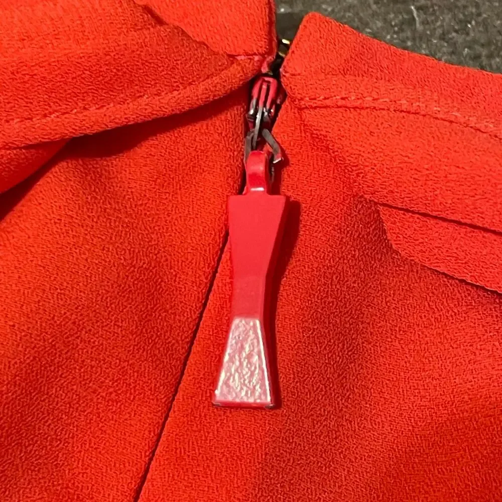Kate Spade Pleated Plisse Cape Overlay Mini Dress Women’s Size 0 Red